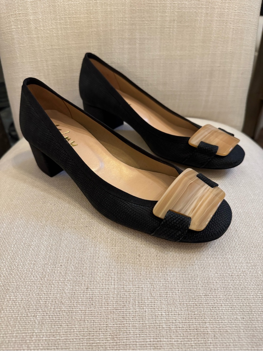 French Sole/New York black heels